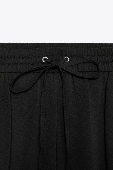 FLOWING PYJAMA-STYLE TROUSERS - Black by Zara - Image 8
