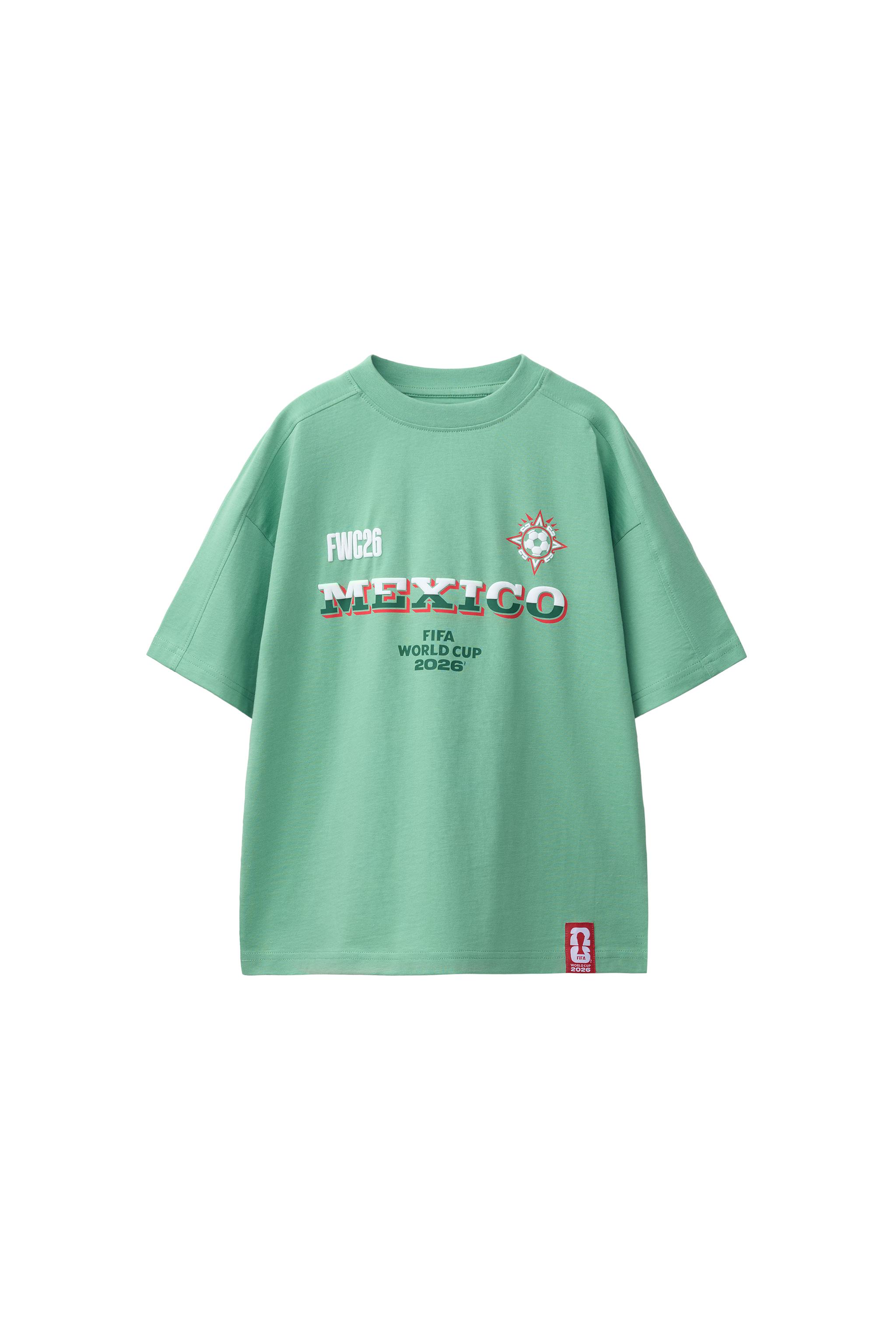 FIFA World Cup 2026 記念Tシャツ メキシコFIFAワールドカップ™2026プリントTシャツ - グリーン | ZARA