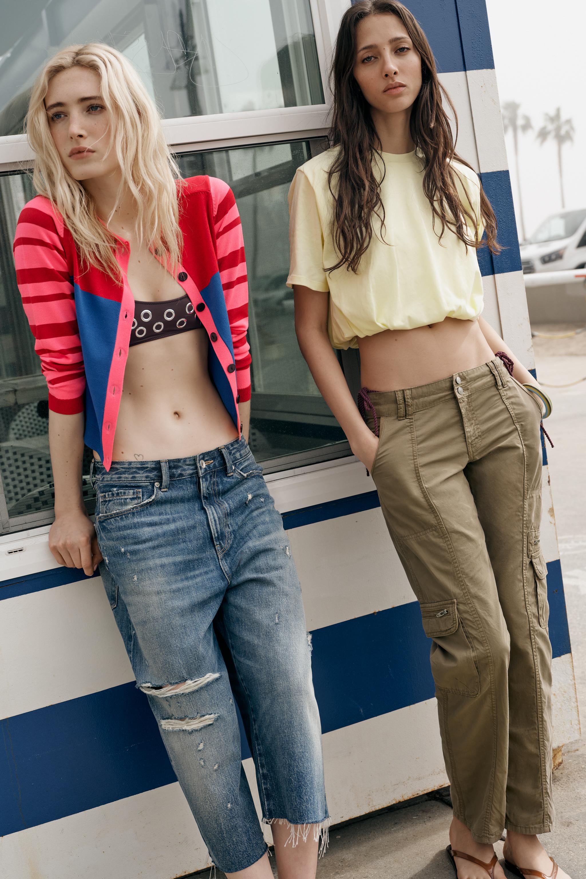 CROPPED PUFF HEM T-SHIRT