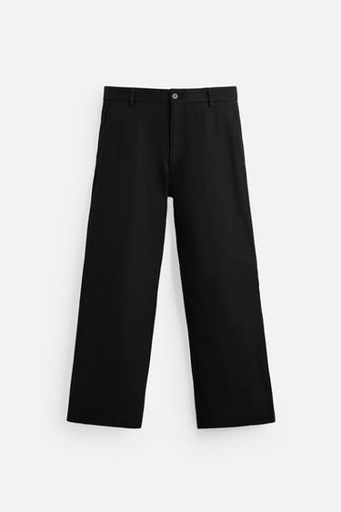 FLARE FIT TROUSERS - Black by Zara