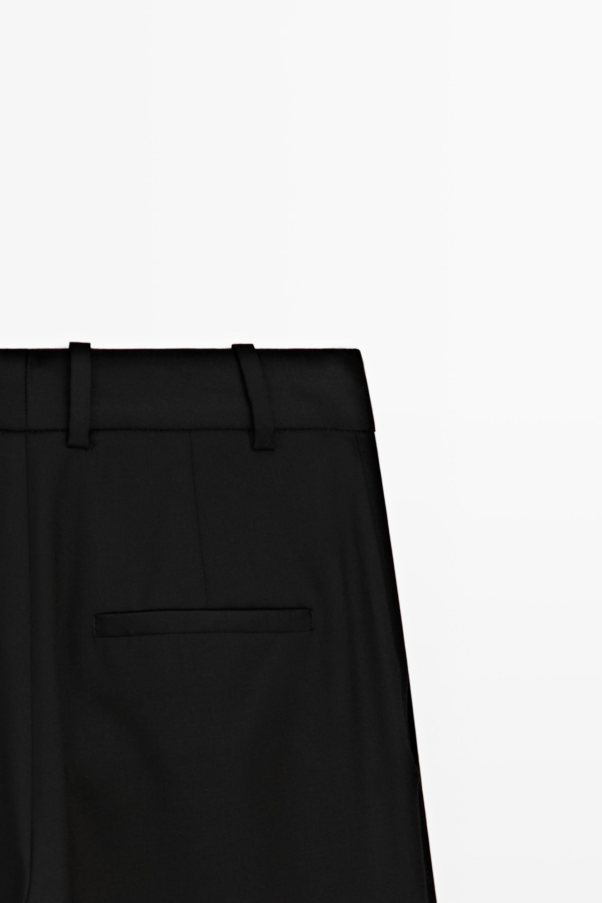 Extra fine wool pleated pants