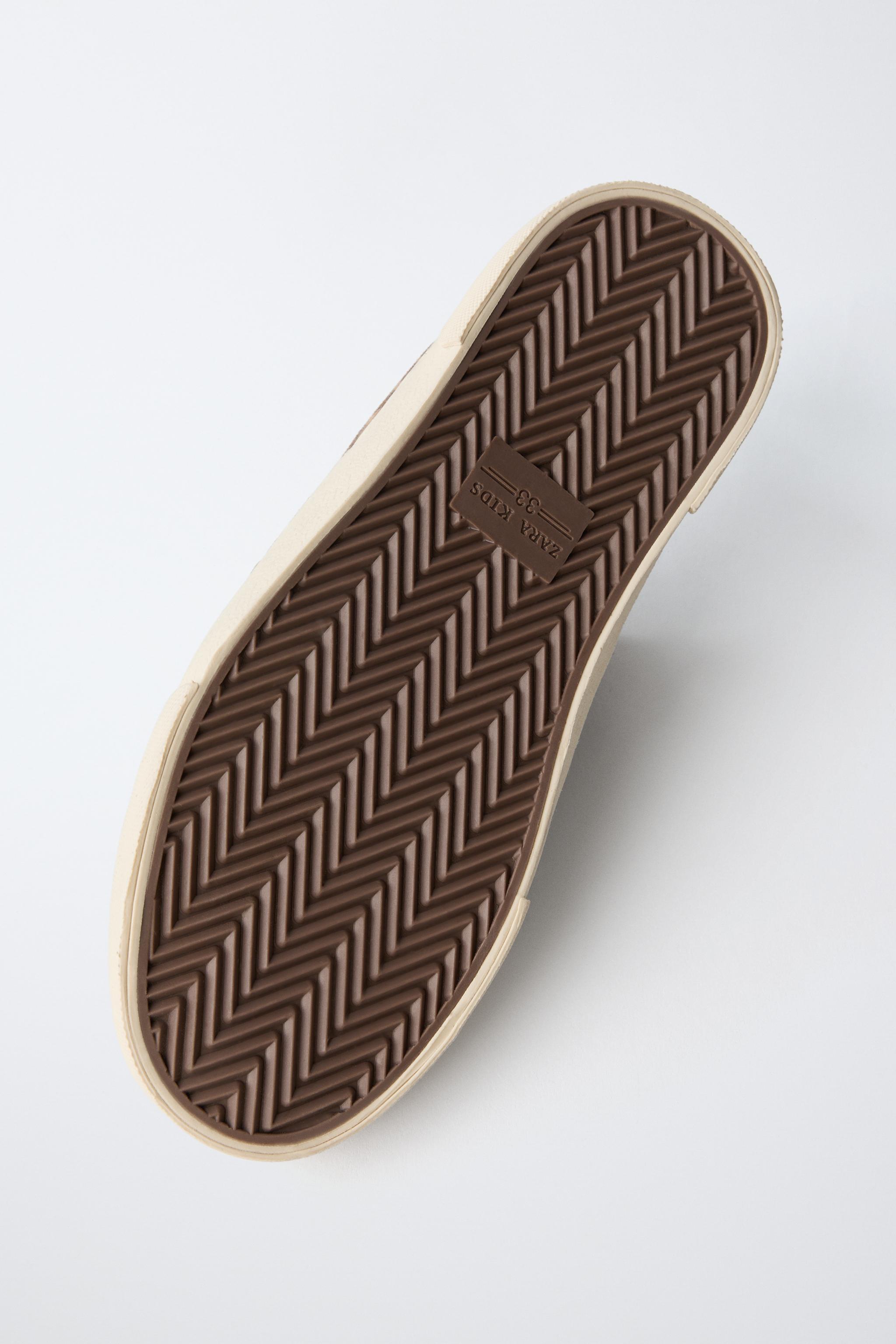 Детские кроссовки Zara ANIMAL PRINT CANVAS SNEAKERS — фото 8