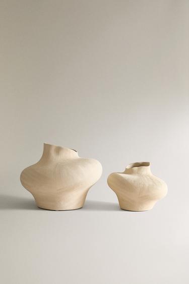 Zara IRREGULAR CERAMIC VASE - White - Image 0