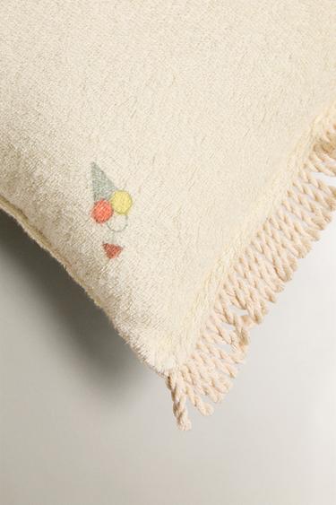 CHILDREN'S ICE CREAM TERRY BEACH CUSHION - Light beige by Zara - Image 1