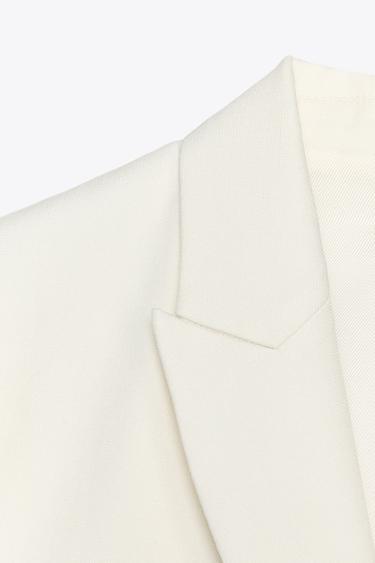GILET COURT PATTES DE BOUTONNAGE - Écru de Zara - Image 5