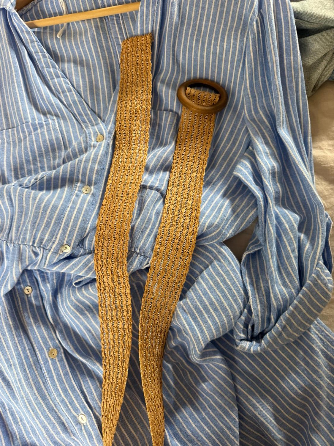 MIDI DRESS WITH BELT - Image 9