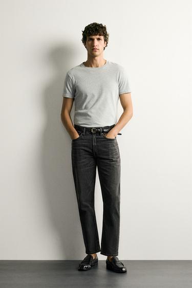 SLIM TAPERED FIT JEANS - Charcoal by Zara - Image 0
