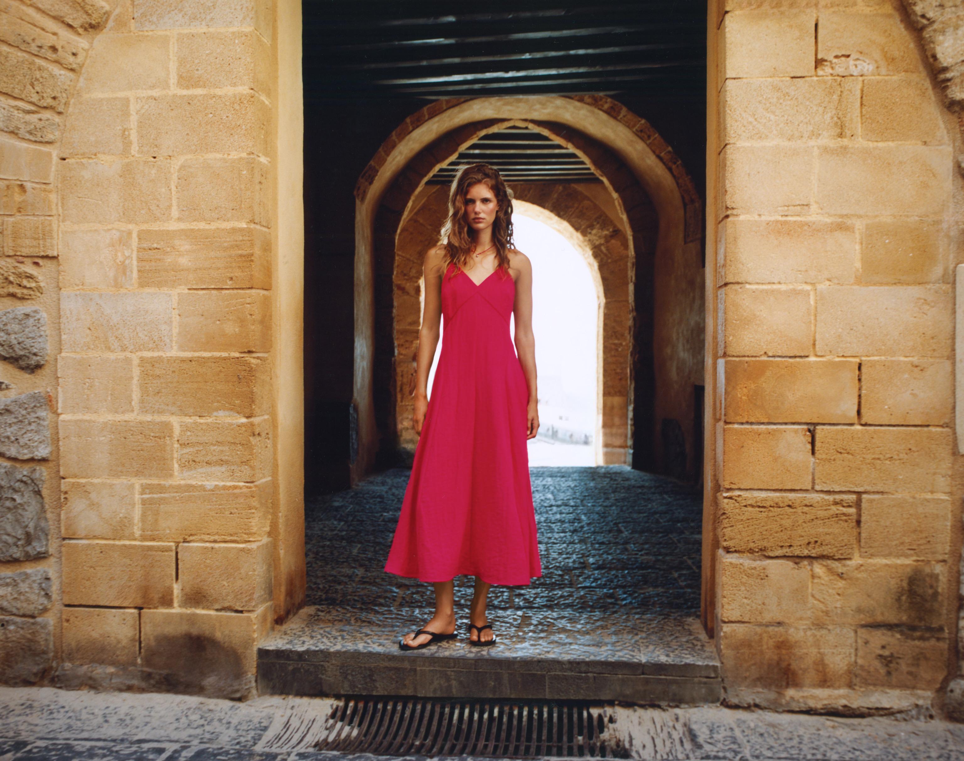 STRAPPY MIDI DRESS