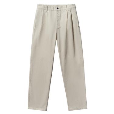 HOSE MIT ZIERFALTEN IM FISCHGRÄTMUSTER - Cremefarben von Zara