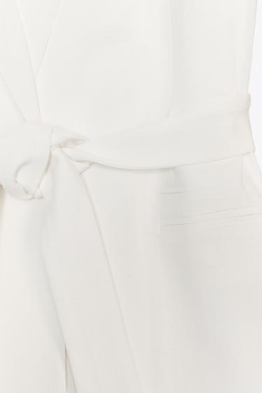 BLAZER OVERSIZE CEINTURE - Écru de Zara - Image 9