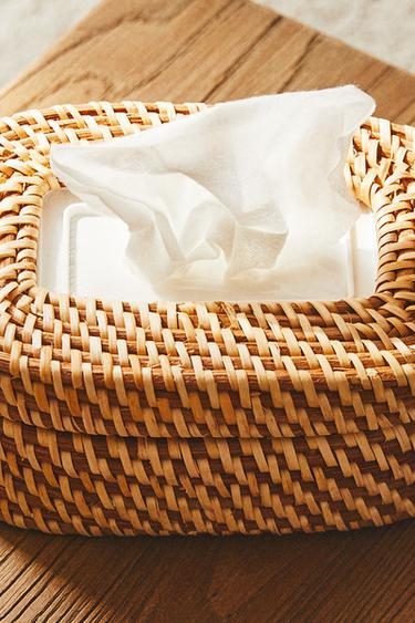 RANGEMENT LINGETTES ENFANT ROTIN - Beige clair de Zara - Image 6