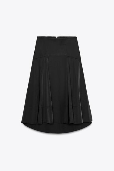MIDI ROK MET KLOKMODEL ZW COLLECTION - Zwart van Zara