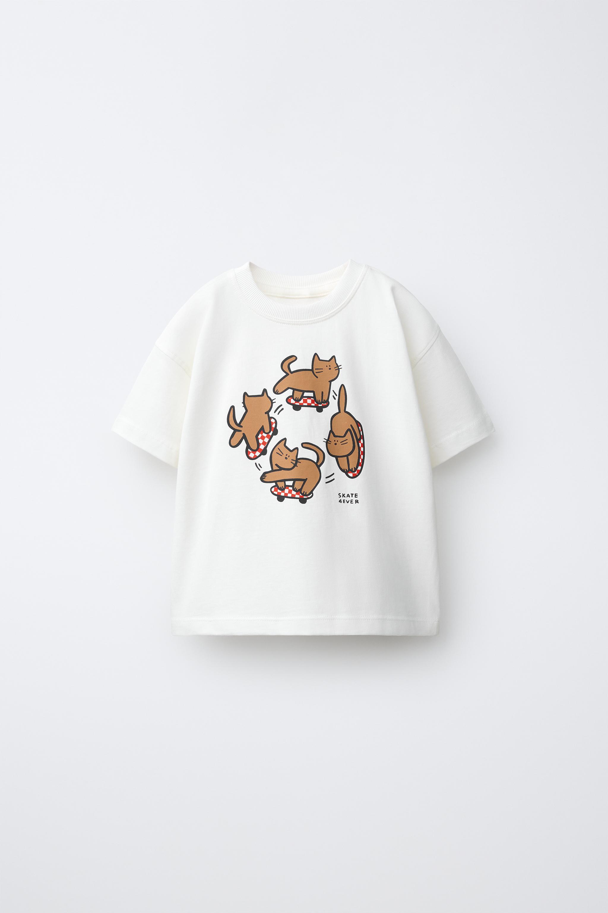 ANIMAL PRINT T-SHIRT — Oyster-white