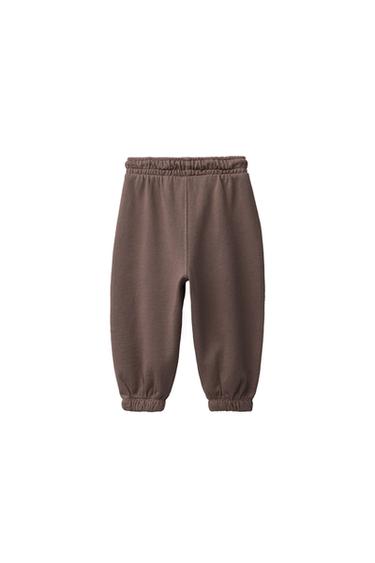 GARMENT DYE JOGGERS WITH LABEL - Plum by Zara - Image 1