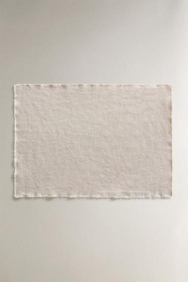 TOVAGLIETTA AMERICANA LINO SPESSO - Beige chiaro di Zara - Immagine 0