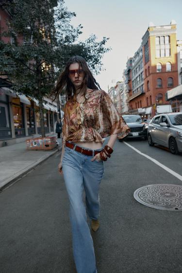PRINTED SATIN SHIRT - Multicoloured by Zara