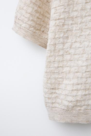 POLO TEXTURÉ - Beige clair de Zara - Image 3