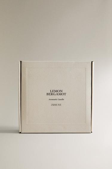(590 G) LEMON BERGAMOT SCENTED CANDLE - white by Zara - Image 4