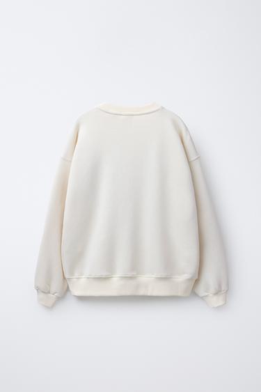 PRINTED SWEATSHIRT - Ecru by Zara - Image 1