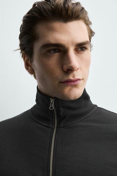 SWEAT REGULAR FIT ZIPPÉ - Gris anthracite de Zara - Image 6
