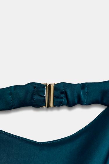 BALLOON MIDI DRESS - Duck green by Zara - Image 10