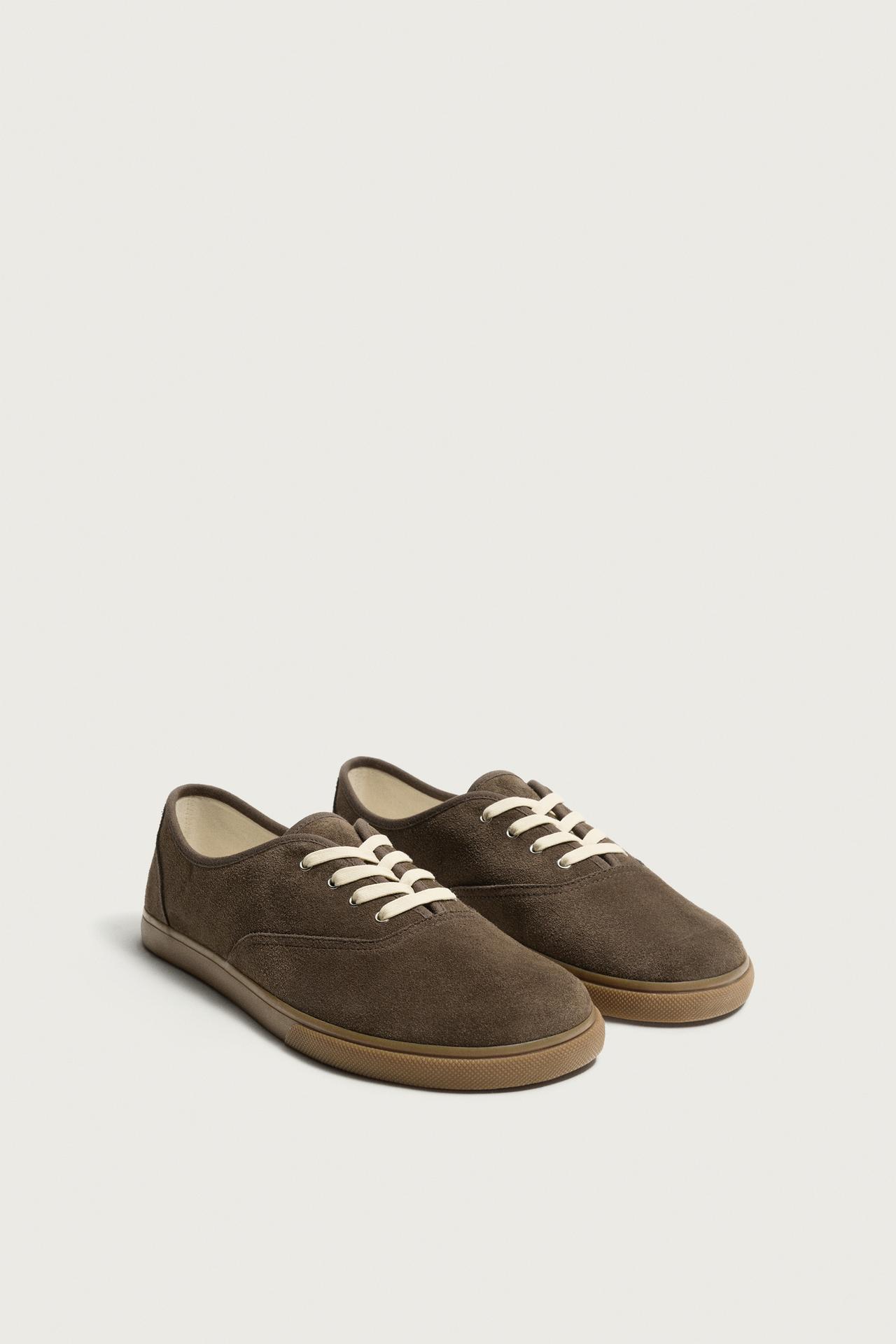 BAREFOOT LEATHER SNEAKERS — Brown