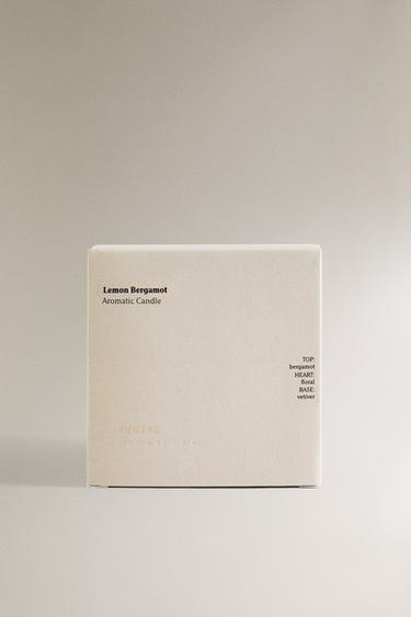 (620 G) LEMON BERGAMOT SCENTED CANDLE - white by Zara - Image 4