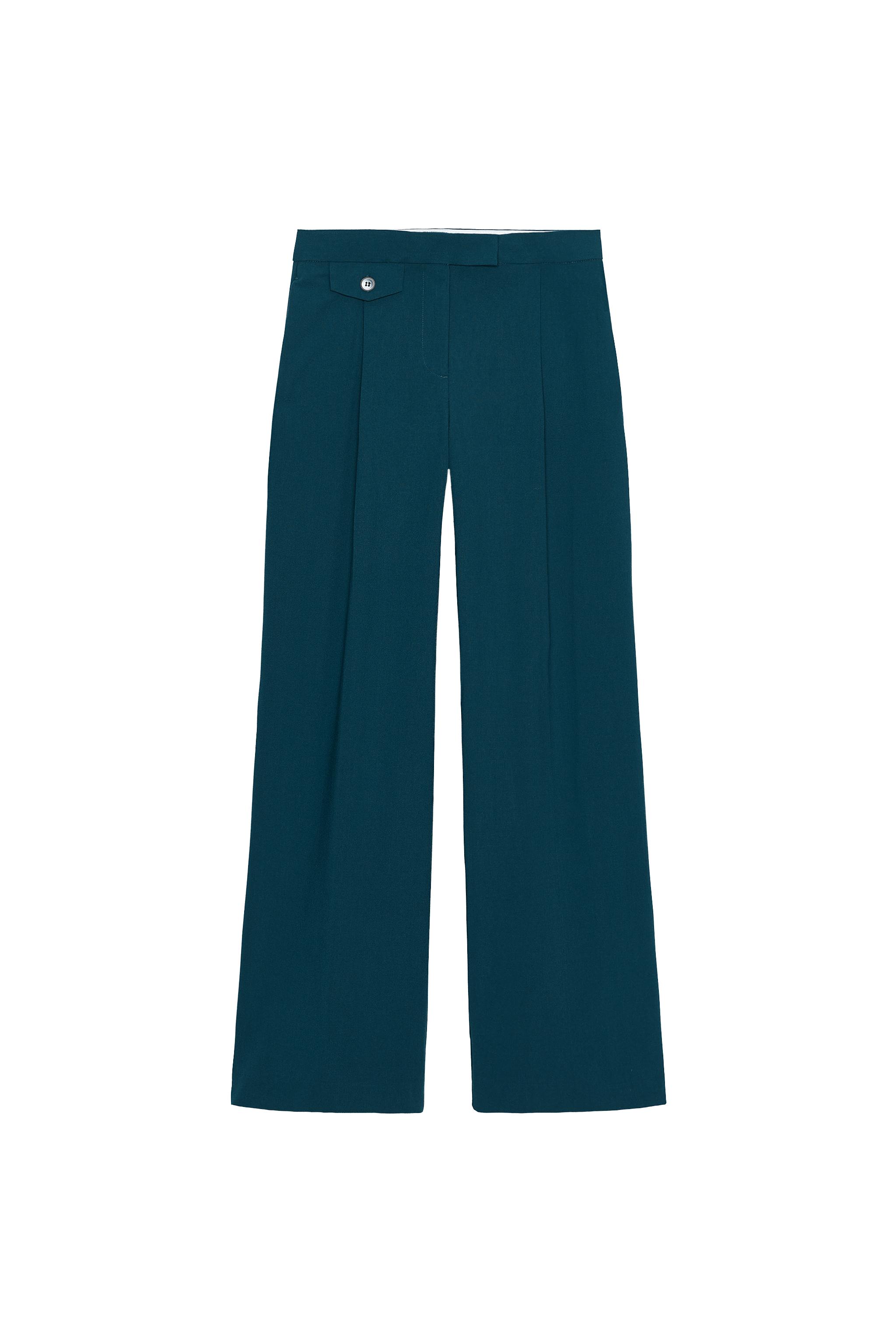 green emerald velvet dress Zara Green Satin Trousers