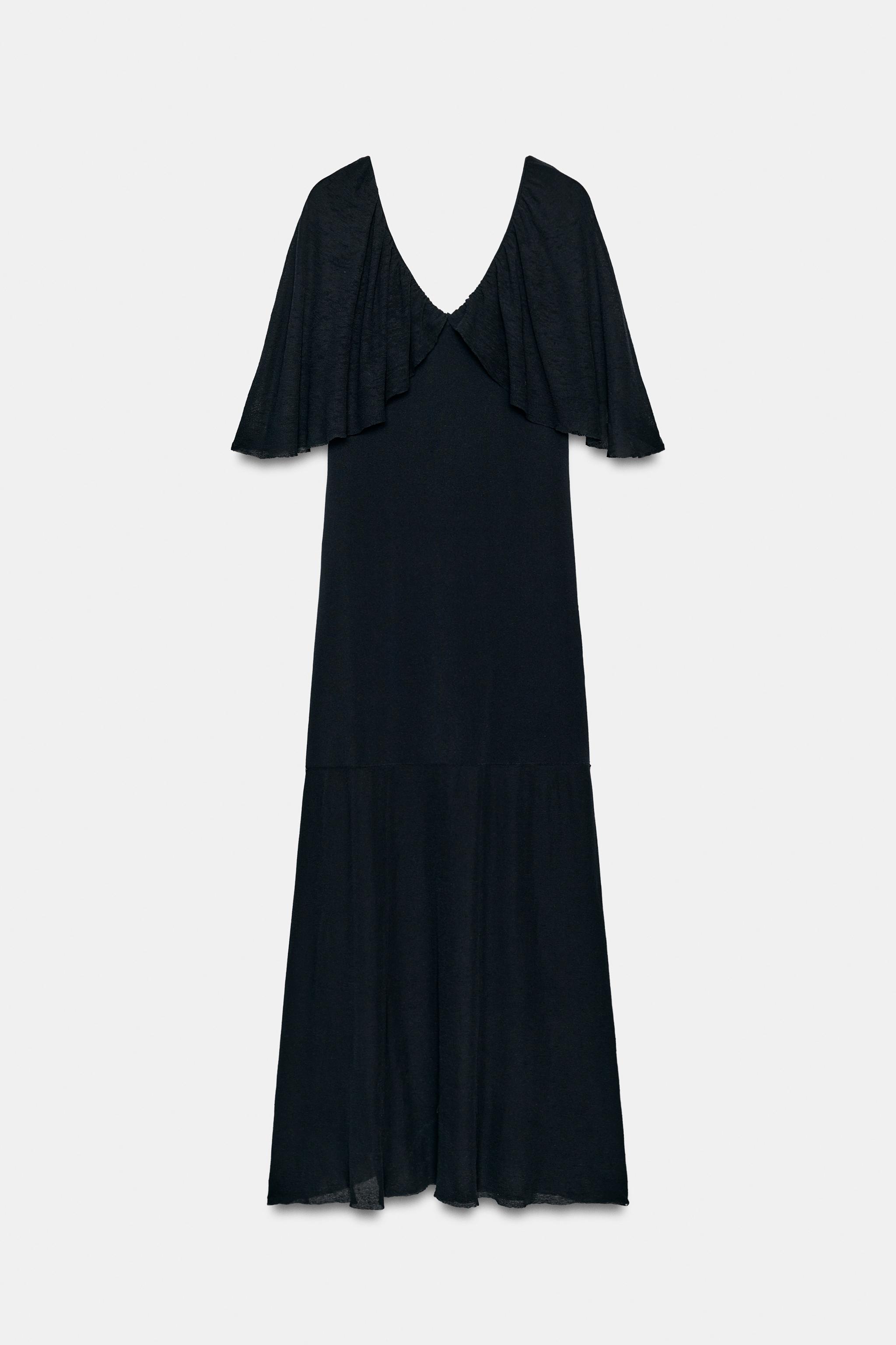 long knit dress zara Zara - Long Knit Dress - Dark Navy - M