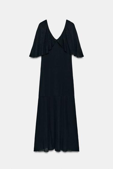 LONG KNIT DRESS - Dark navy by Zara - Image 7