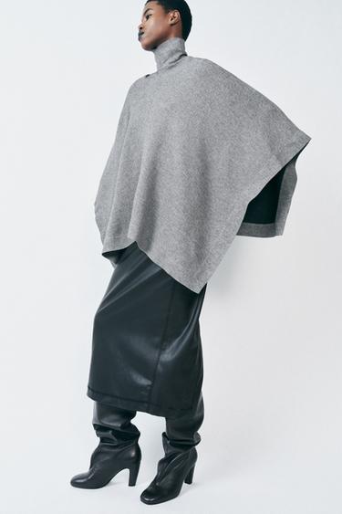 CAPE OVERSIZE ZW COLLECTION - Gris de Zara - Image 2