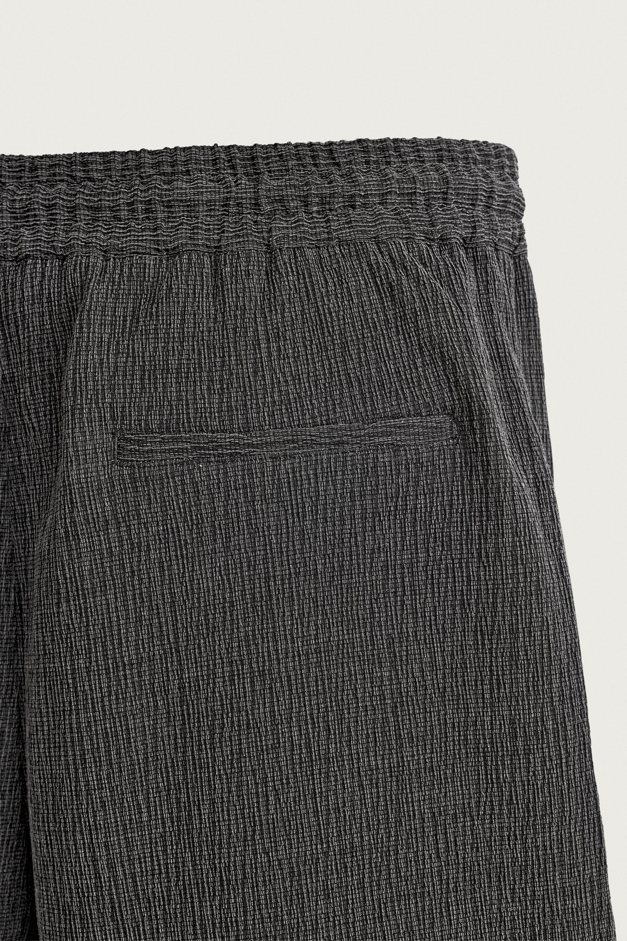Мужские шорты Zara TEXTURED RELAXED FIT SHORTS — фото 9