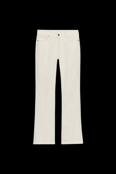JEANS ZW COLLECTION BOOTCUT HOHE TAILLE - Cremefarben von Zara