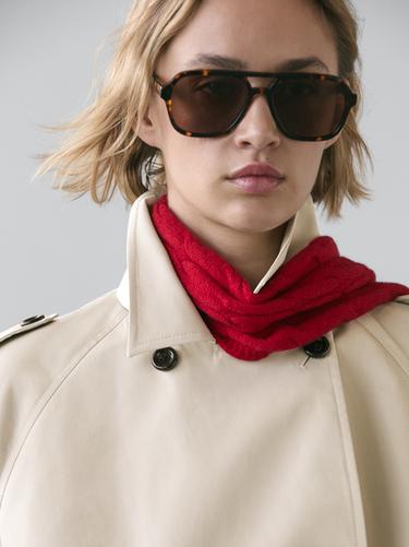 Zara Short trench coat with belt detail - Beige