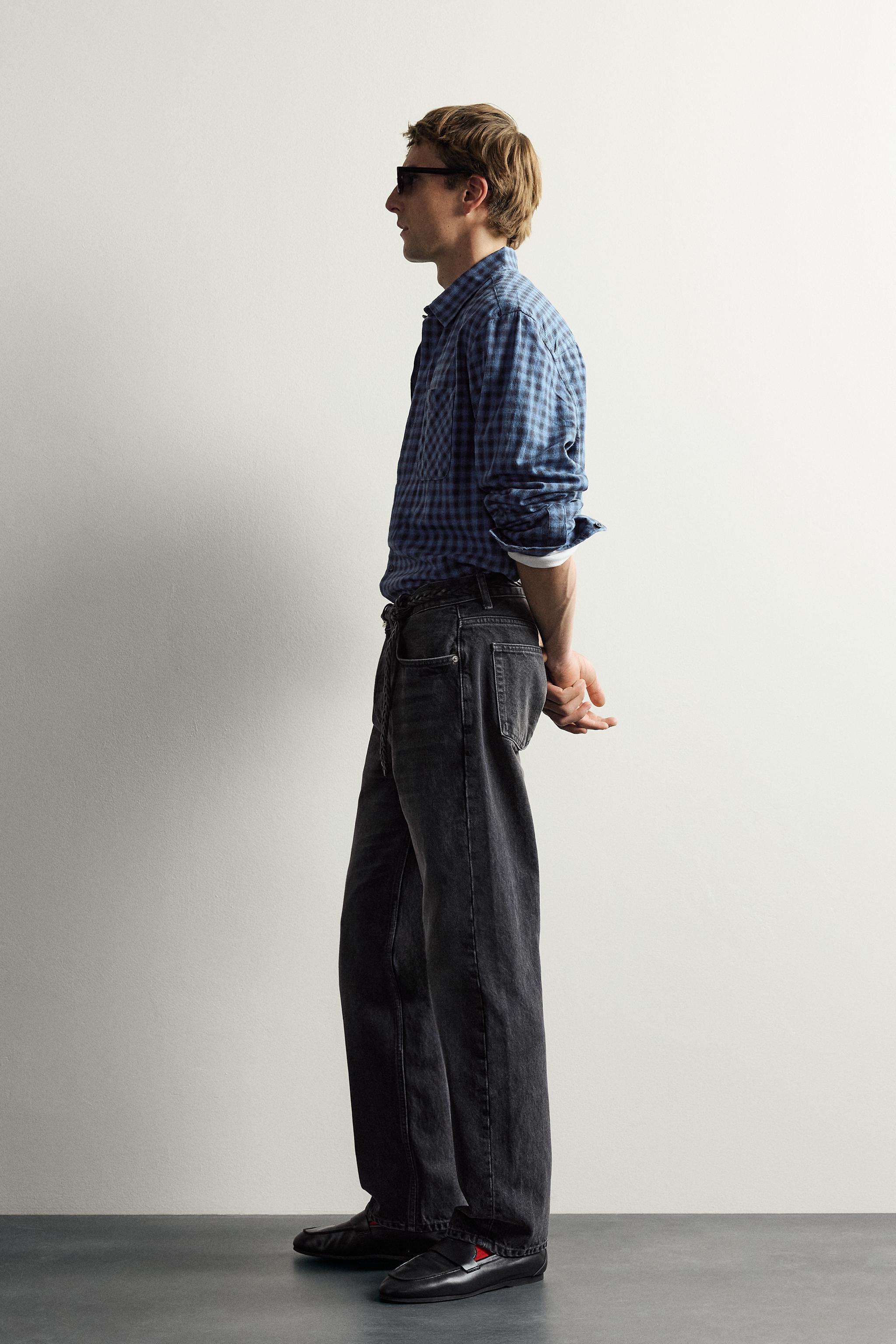 AARON LEVINE X ZARA CHECKED TWILL SHIRT