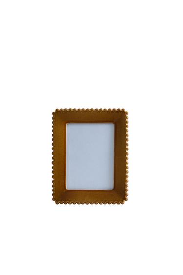 CERAMIC PHOTO FRAME - Light brown by Zara