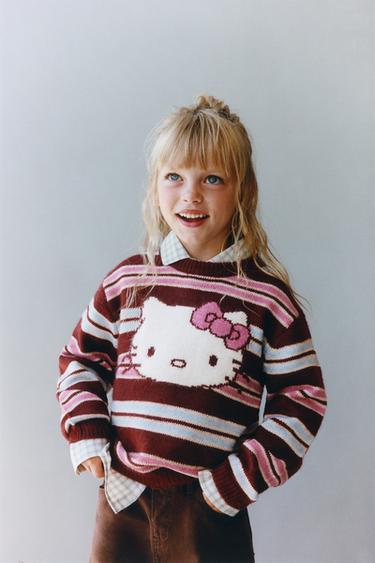 Zara PRUGASTI PLETENI DŽEMPER HELLO KITTY © SANRIO – raznobojno