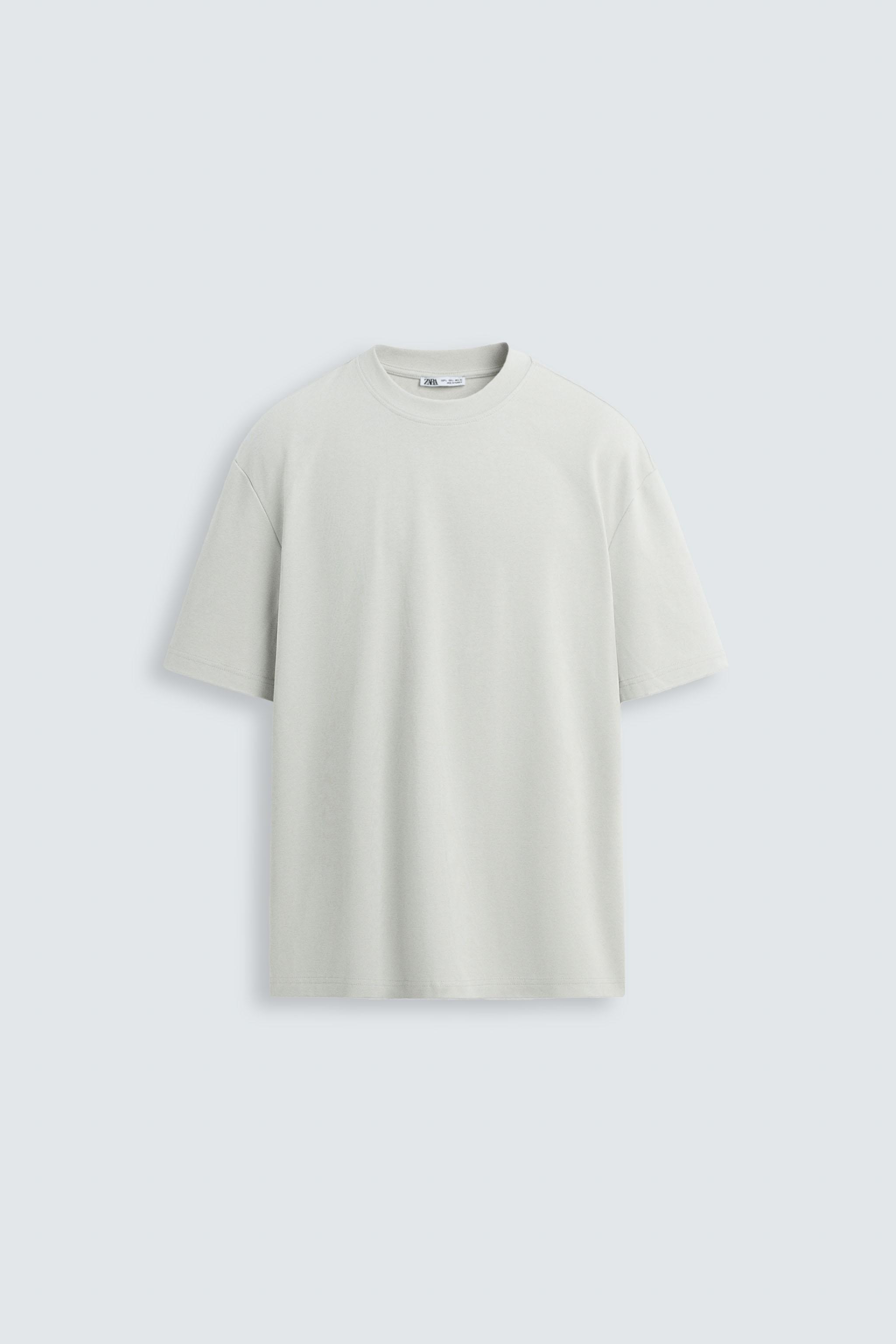 BASIC REGULAR FIT T-SHIRT - Pearl gray | ZARA United States