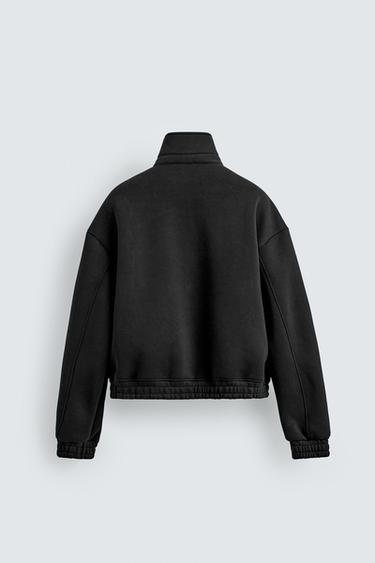 CROPPED FIT TECHNICAL JACKET - Black by Zara - Image 6