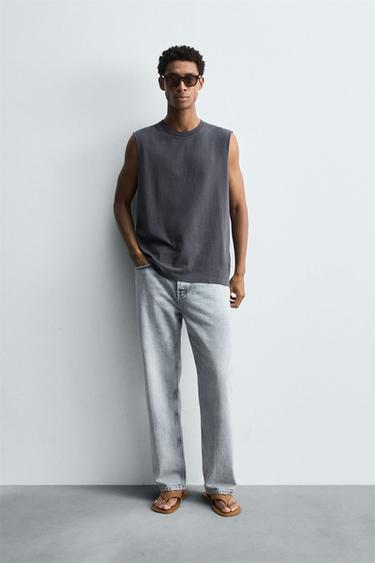 PLAYERA TANK LIGHTWEIGHT - Azul lavado de Zara