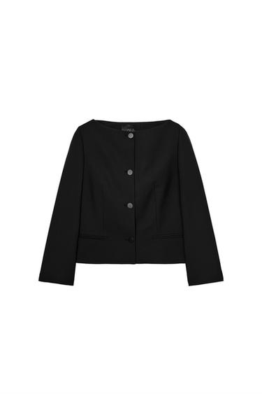 ZW COLLECTION BUTTONED JACKET - Black by Zara
