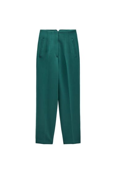 FITTED HIGH-WAIST TROUSERS
