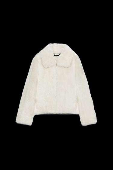 LEATHER COAT WITH SHEEPSKIN ZW COLLECTION - White by Zara - Image 0