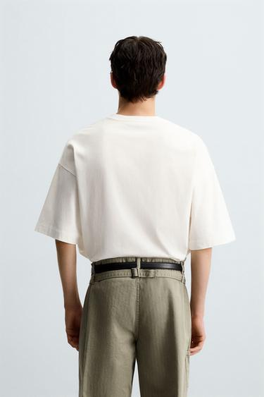 OVERSIZED SLOGAN T-SHIRT - White by Zara - Image 2