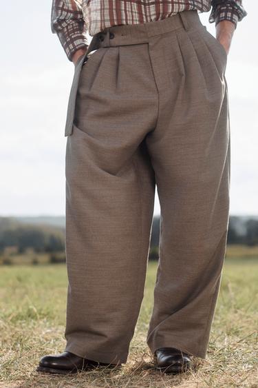 PANTALON WIDE FIT CEINTURE ÉDITION LIMITÉE - Marron / Taupe de Zara - Image 2