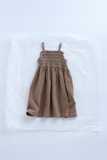 TIMELESS - VESTIDO TIRANTES BORDADO - Vino de Zara