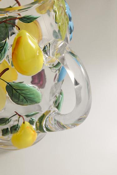 GLASS JUG WITH RAISED FRUIT DESIGN - Various by Zara - Image 2