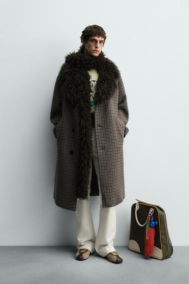 ÁO KHOÁC CA RÔ PHỐI VẢI HARRY LAMBERT FOR ZARA X DISNEY - Màu nâu từ Zara - Hình ảnh 0