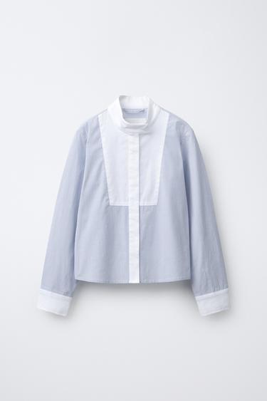 STRIPED EQUESTRIAN SHIRT - Blue/White by Zara