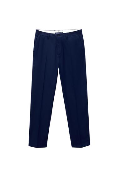 TEXTURED SUIT TROUSERS